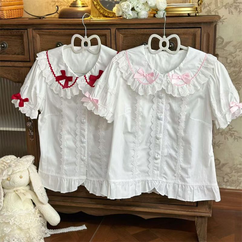 Coffee Tea Weight Loss - Japanese Sweet Lolita Blouse Women White