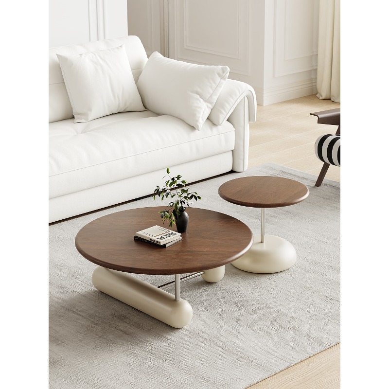 Young Tea Coffee - Round solid wood coffee table living