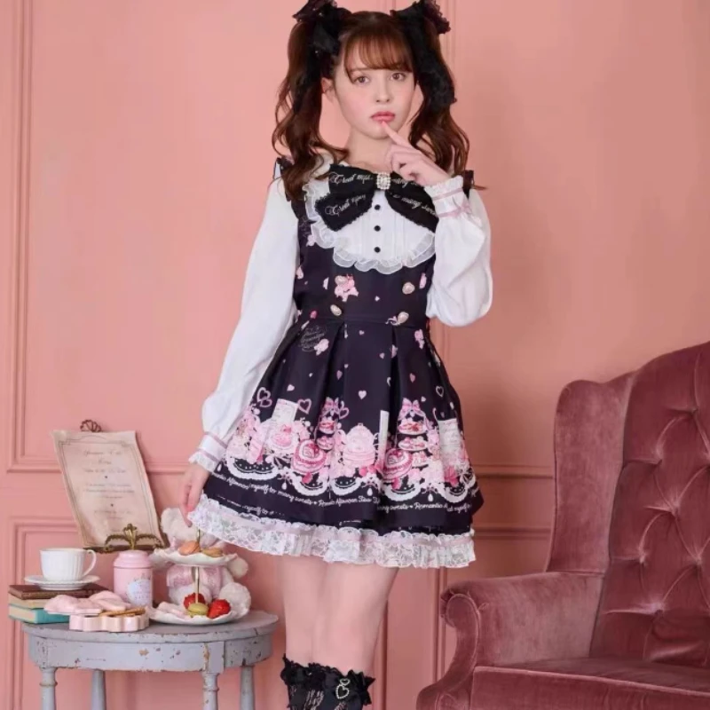 Coffee Tea Weight Loss - Japanese Kawaii Rhinestone Bow Dress Set