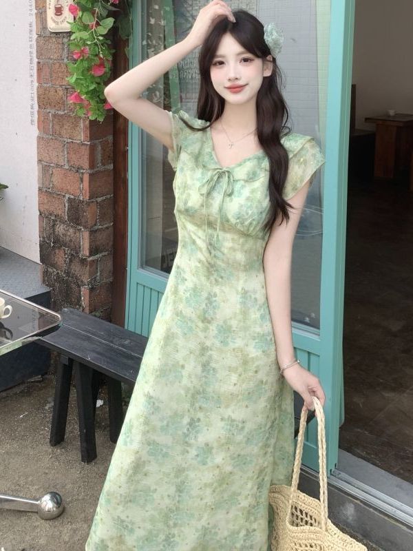 Floral Print Maxi Dress Women' - đánh giá và giá Coffee Tea Weight Loss