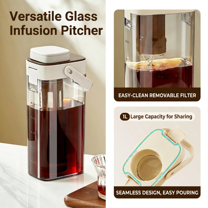 Cold Brew Coffee Pitcher Leak  - đánh giá và giá Coffee Tea Pot