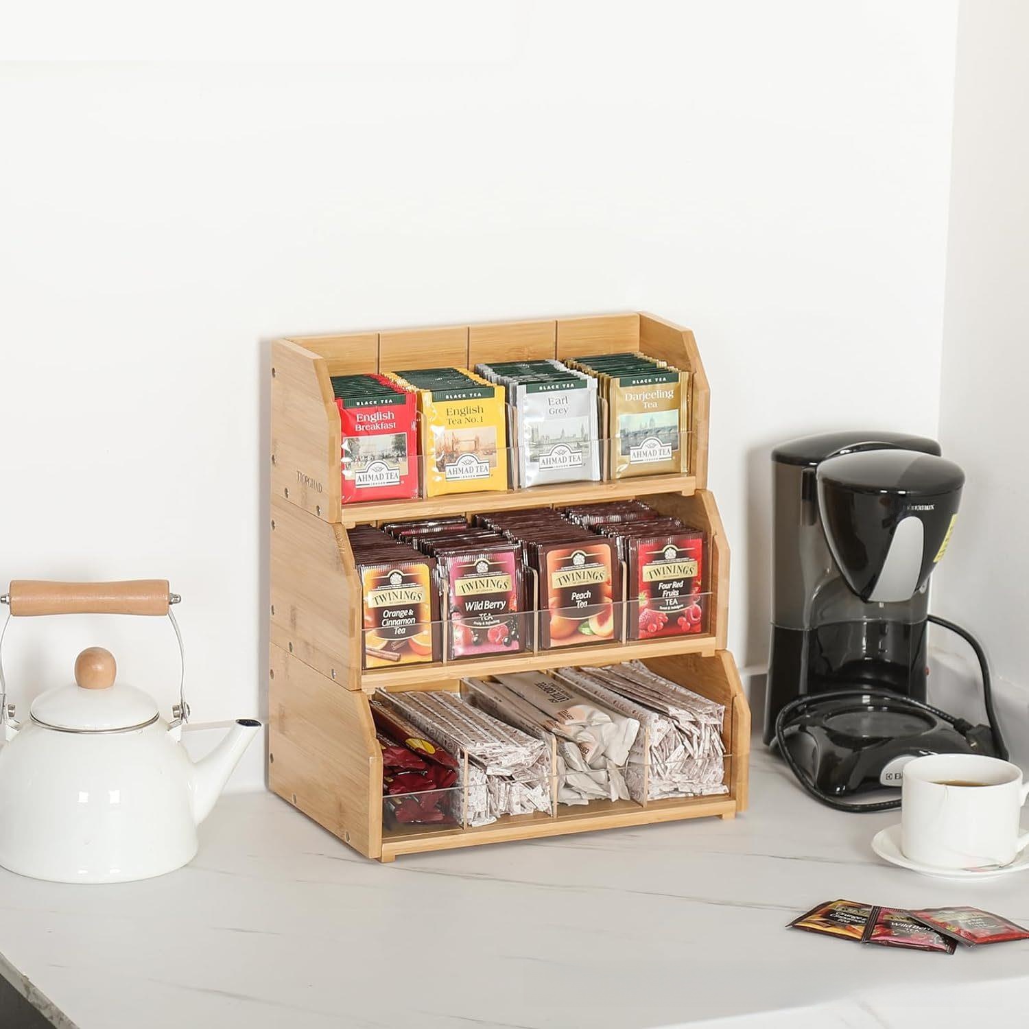 Bamboo Tea Bag Storage Box Thr - đánh giá và giá Coffee Tea Bags