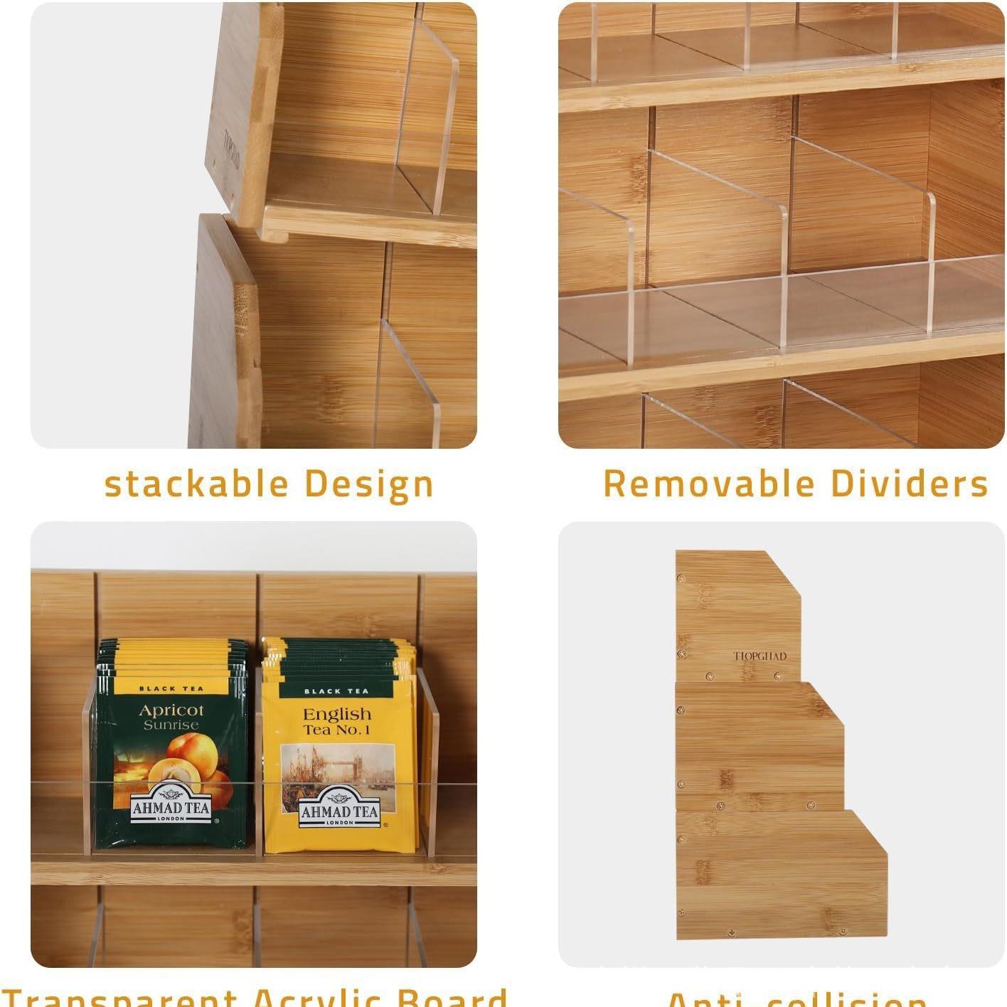 Bamboo Tea Bag Storage Box Thr - đánh giá và giá Coffee Tea Bags