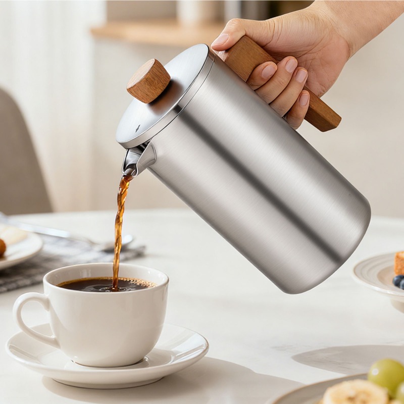 JUSTINLAU 1000ml Stainless Ste - đánh giá và giá Coffee Tea Pot
