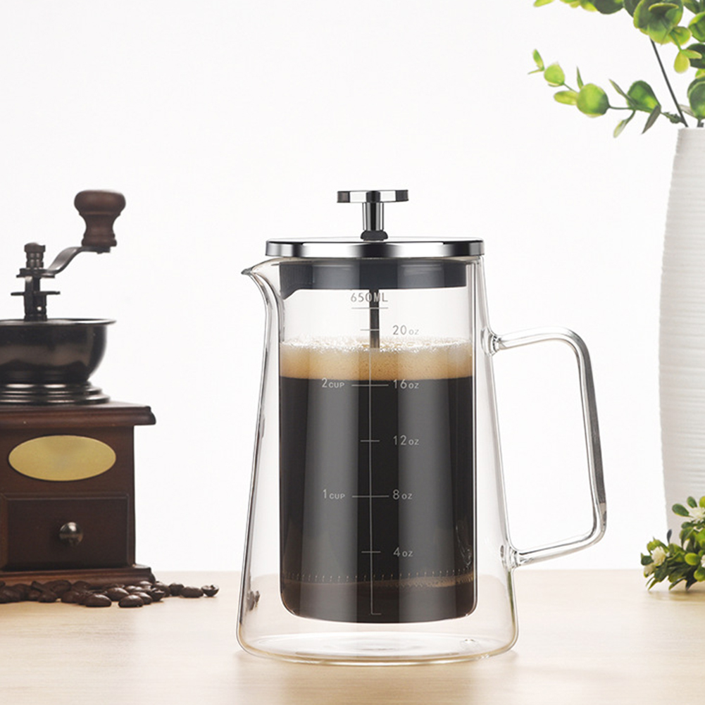 Double Layers French Press Pot - đánh giá và giá Coffee Tea Pot
