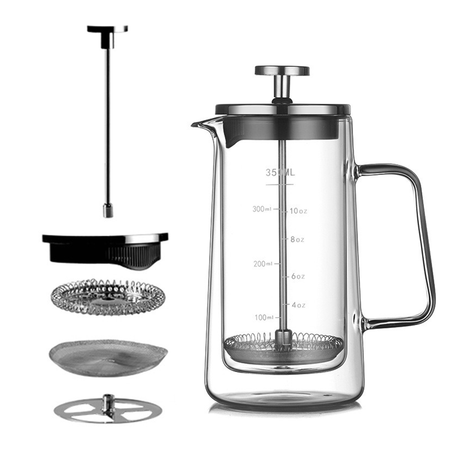 Double Layers French Press Pot - đánh giá và giá Coffee Tea Pot