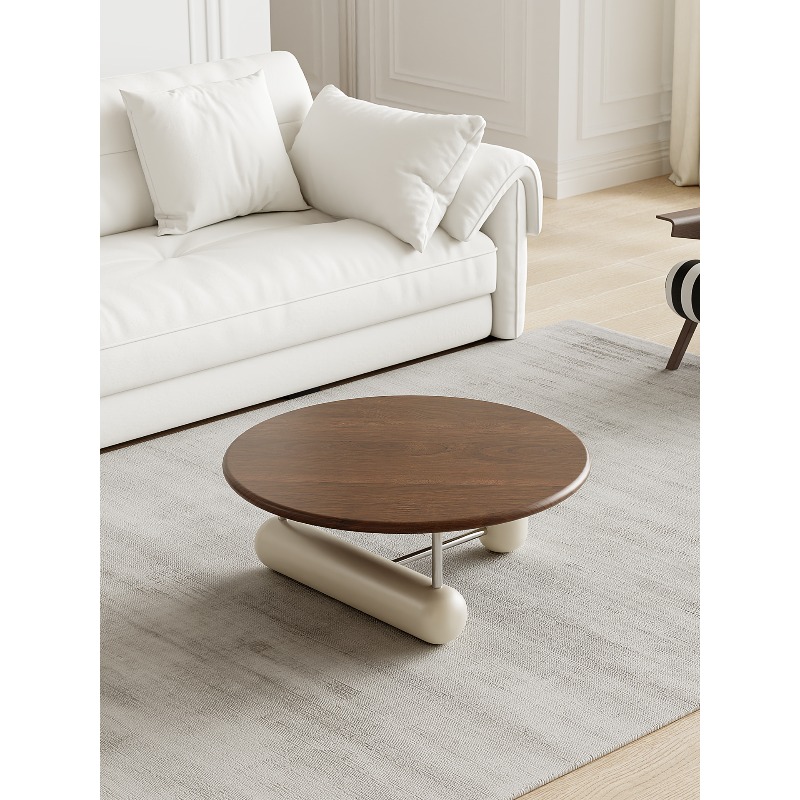 Round solid wood coffee table  - đánh giá và giá Young Tea Coffee