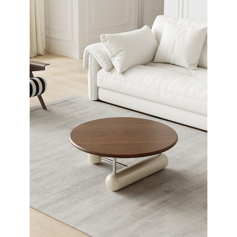 Round solid wood coffee table  - đánh giá và giá Young Tea Coffee