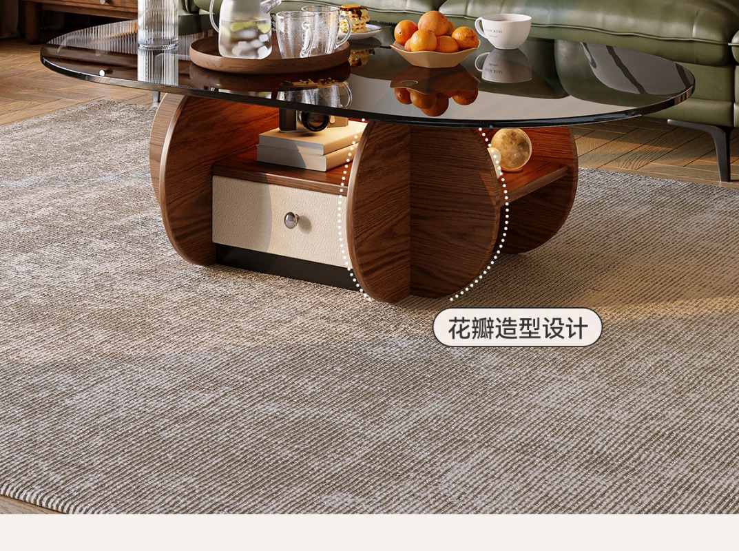 Small niche oval solid wood co - đánh giá và giá Young Tea Coffee